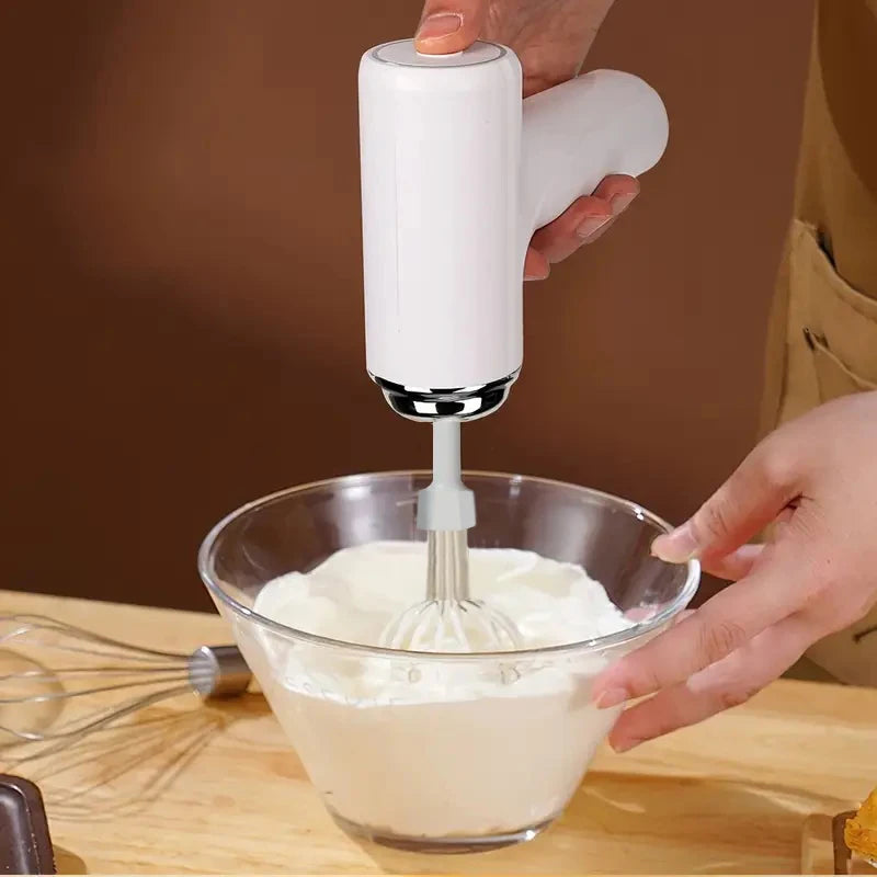 Portable USB Rechargeable Wireless Handheld Electric Mixer Handheld Electric Mixer PLUSH