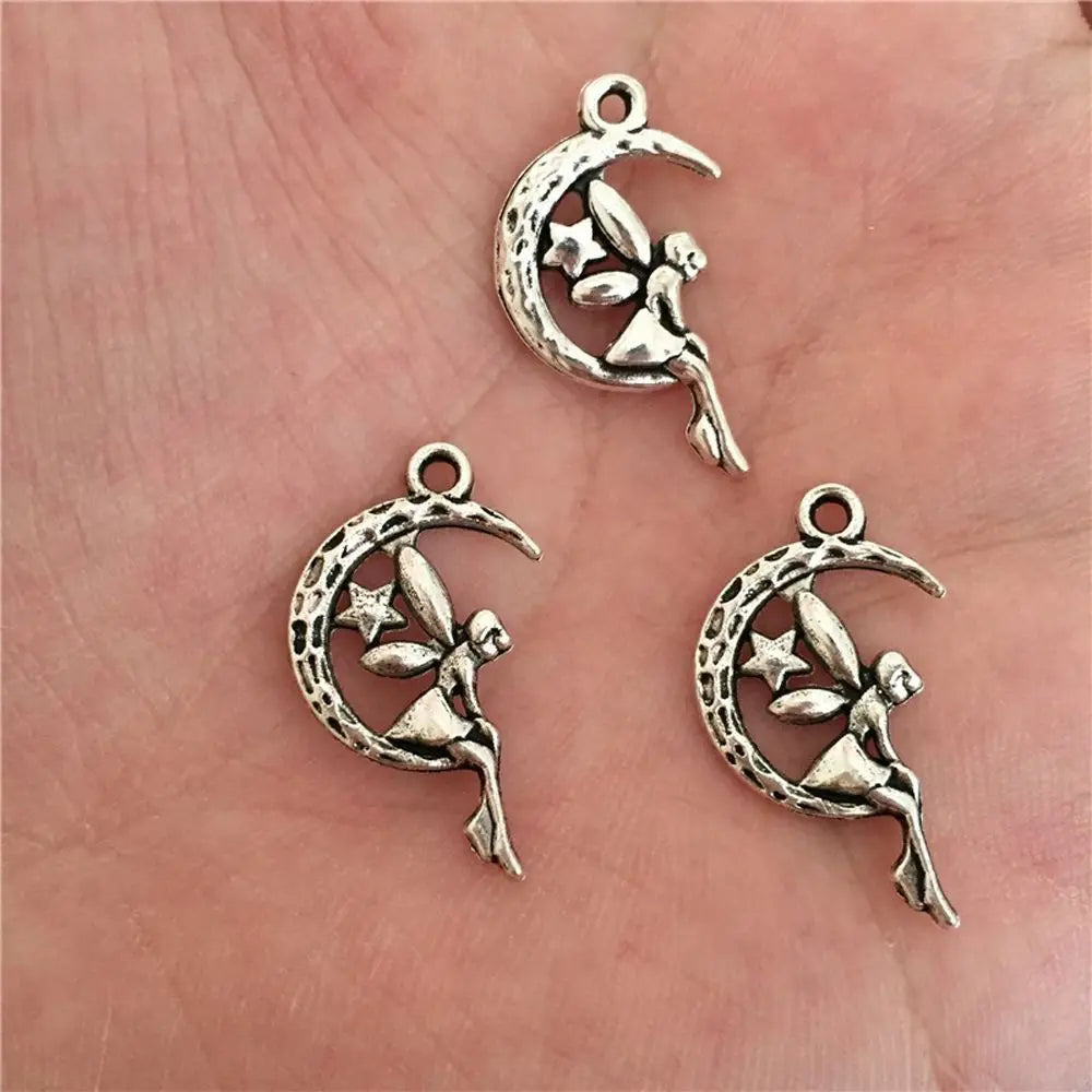 10pcs Fairy Angel Moon Star Charms for DIY Jewelry Making Jewelry Making Charms PLUSH