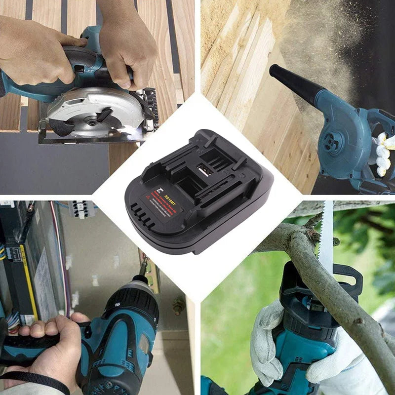 BS18MT Bosch 18V to Makita 18V Battery Adapter with USB Battery Adapter Converter PLUSH