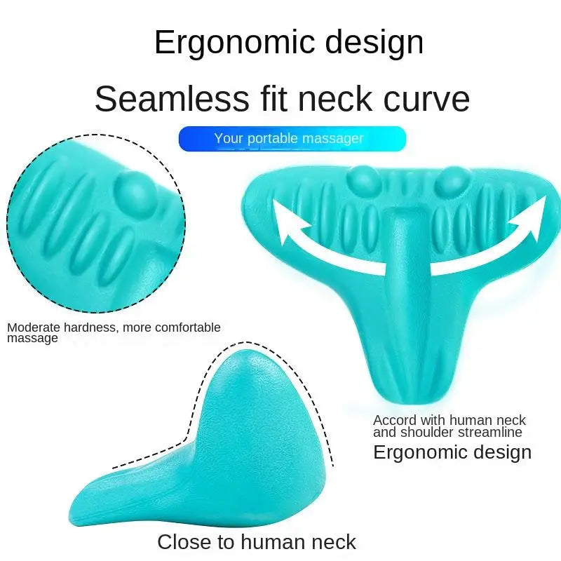 CAMMUO Cervical Neck Massage Pillow – Portable Traction Support Neck Massage Pillow PLUSH