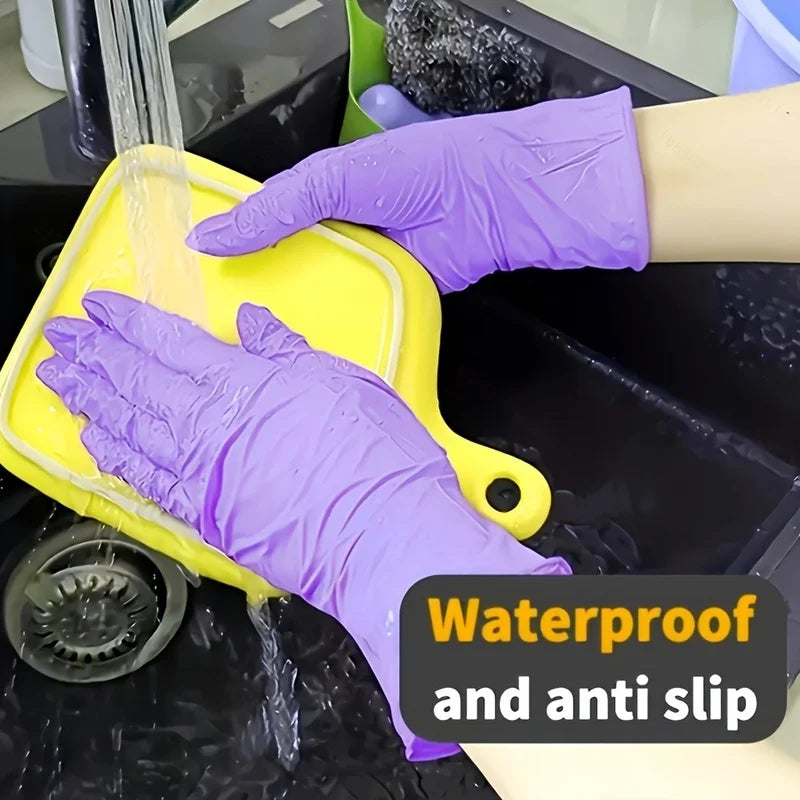 20pc Purple Nitrile Gloves 9-Inch | Latex-Free Powder-Free Disposable Nitrile Gloves PLUSH