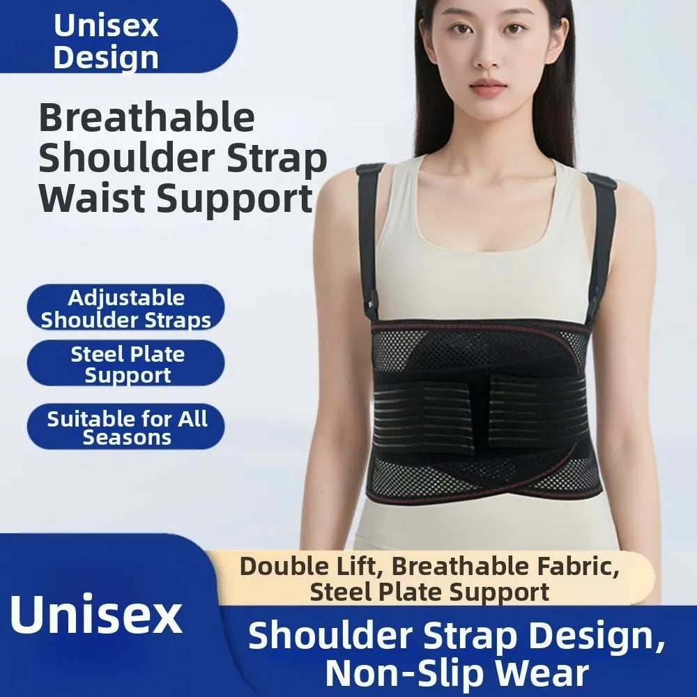 Ergonomic Lower Back Brace – Adjustable Breathable Waist Support Lumbar Back Brace PLUSH