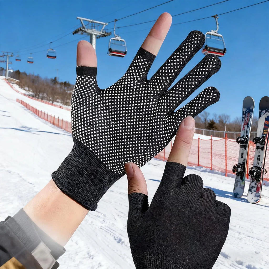 Winter Fishing Gloves – Waterproof Flip Fingerless Gloves Winter Fishing Gloves PLUSH