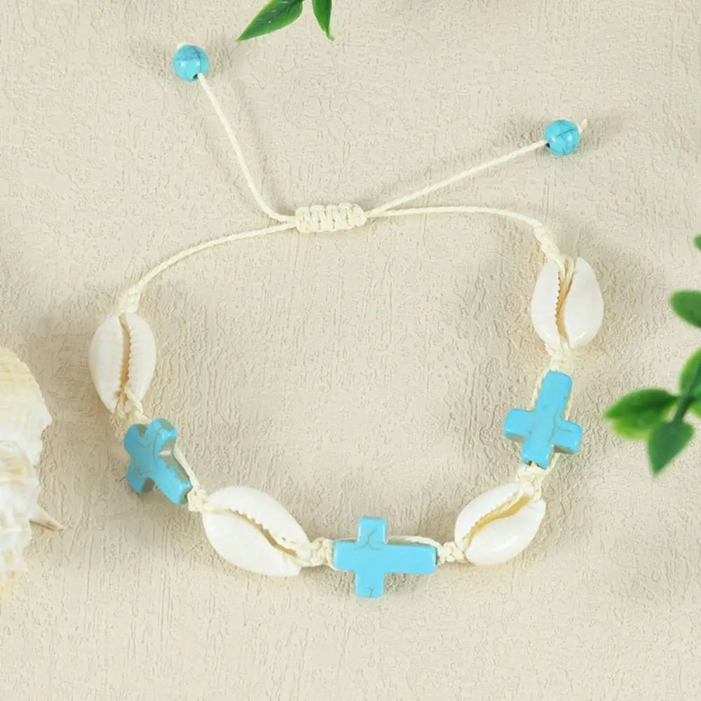 Bohemian Sea Series Starfish & Turtle Beaded Bracelet Beaded Strand Bracelet PLUSH style F