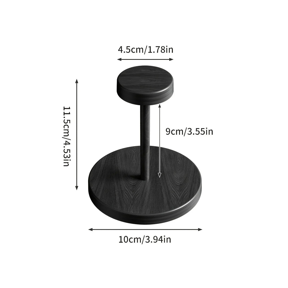 Walnut Wood Paper Cup Holder – Coffee Corner & Kitchen Organizer Cup Holder Organizer PLUSH Black