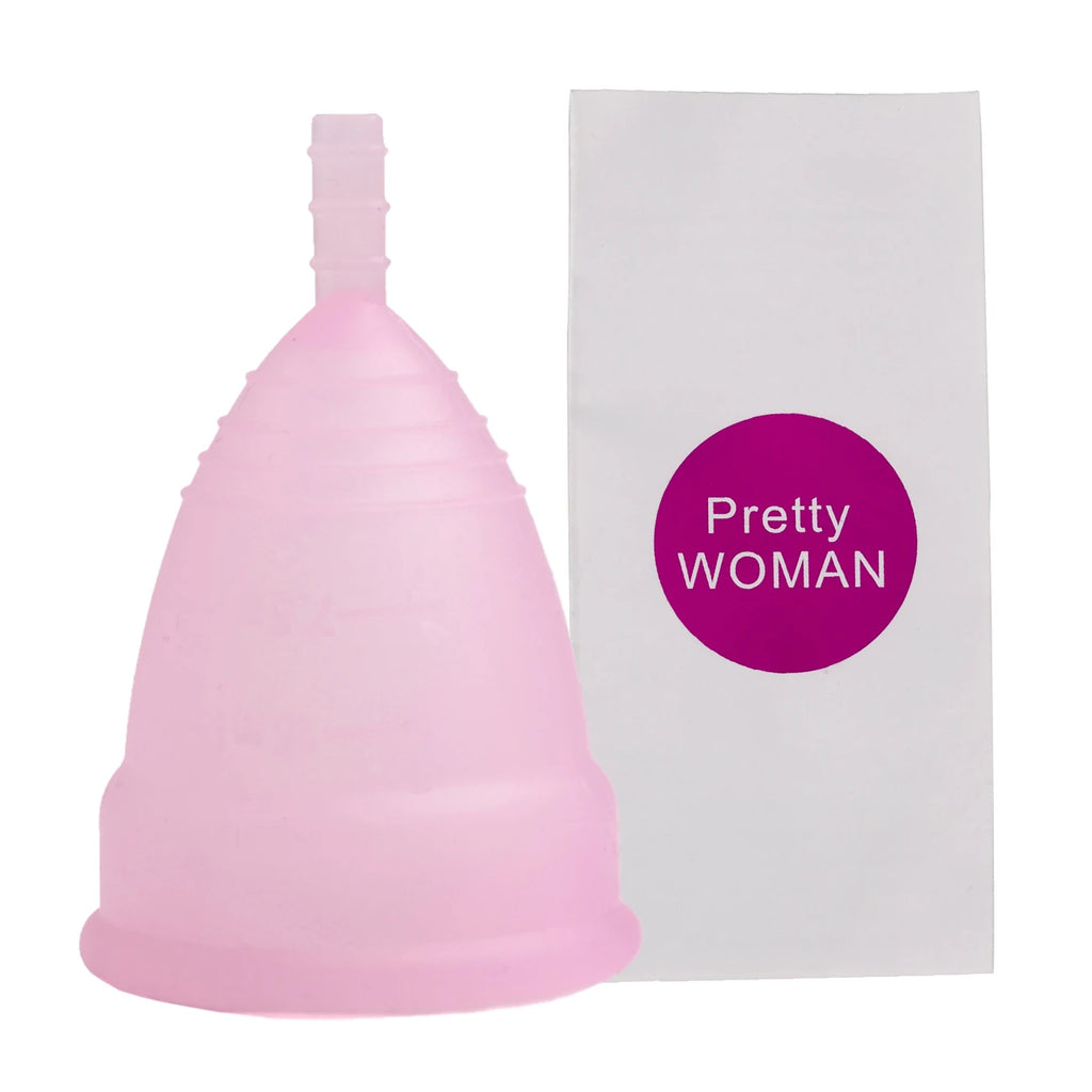 XceeFit Medical Grade Silicone Menstrual Cup S & L Menstrual Cup PLUSH 1Pc-Naked-Pink S Size China Mainland