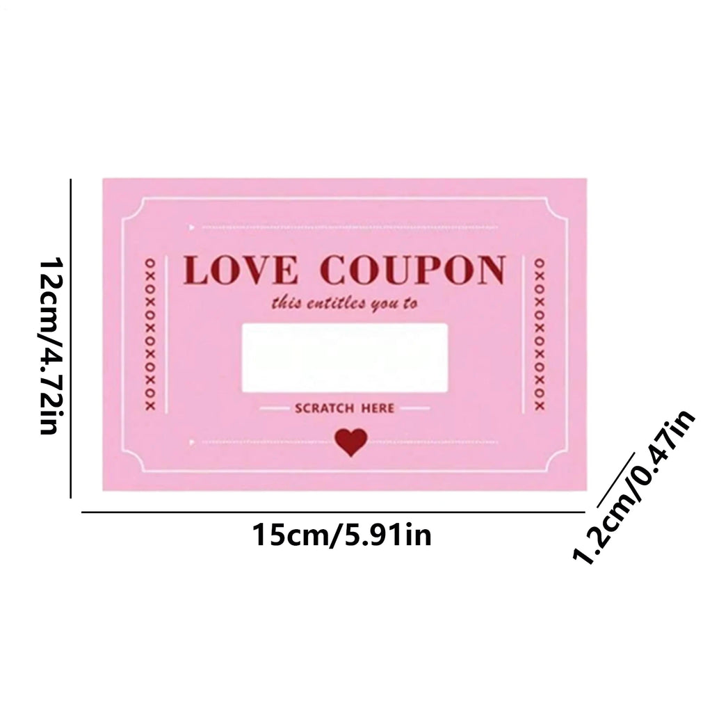 20-Pack Scratch-Off Love Coupons | Couples Gift Card Set Couples Gift Card Set PLUSH