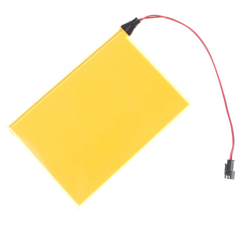 EL LED Backlight Panel 15×13.5cm Electroluminescent + DC 12V Inverter EL Backlight Panel PLUSH Yellow