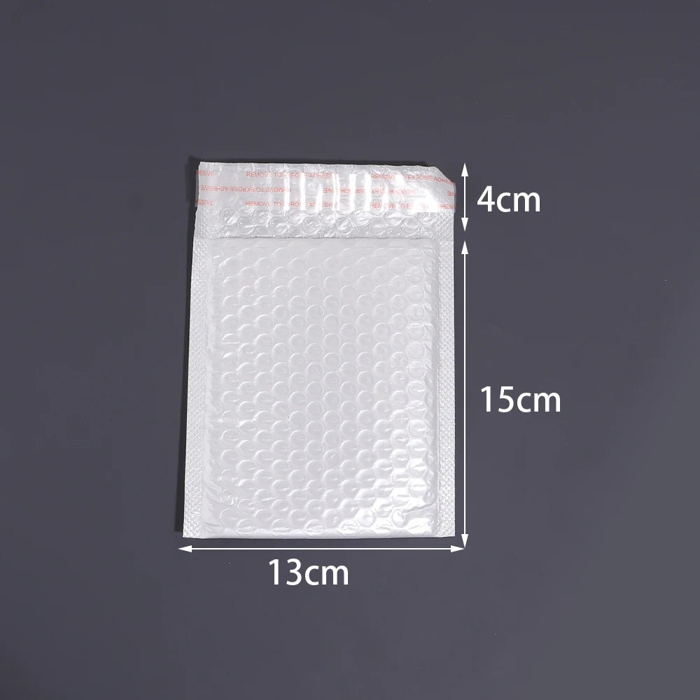White Pearlescent Bubble Mailers | Padded Envelopes 5–20 Pack Bubble Mailer Envelopes PLUSH 13X15cm 20pcs
