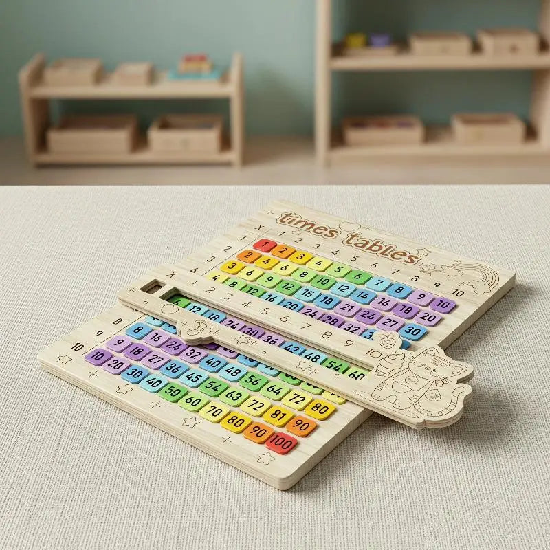 Montessori Wooden Multiplication Board Math Toy for Kids Educational Math Toy PLUSH