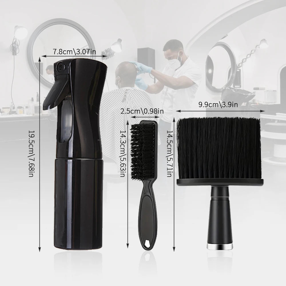 Black Hair Comb Set – Barber Tail & Styling Combs 3/4/5pcs Hair Comb Set PLUSH 3pcs set A