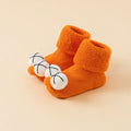 Baby Anti-Slip Gripper Floor Socks – Warm Cotton Infant Set Baby Gripper Socks PLUSH Orange 3Pairs