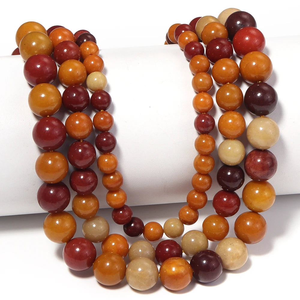 Egg Yolk Stone Round Spacer Beads 6/8/10mm – DIY Jewelry Natural Stone Beads PLUSH