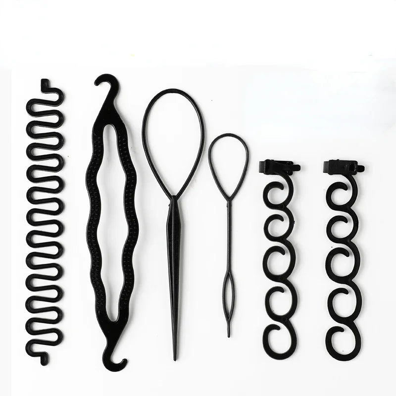 Topsy Loop Ponytail & Hair Bun Maker Set – 1/2/3/4pcs Hair Styling Tool PLUSH