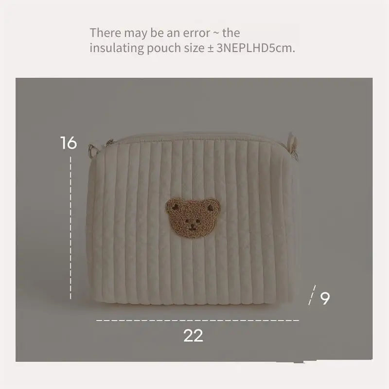 Cute Bear Baby Diaper Bag – Portable Cotton Mommy Stroller Bag Baby Diaper Bag PLUSH
