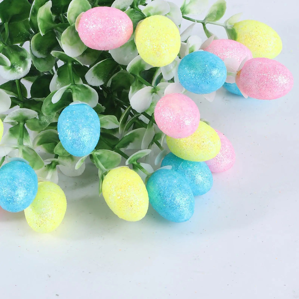 6pcs Easter Egg Branch Stems | Faux Spring Vase Decor DIY Seasonal Faux Stems PLUSH