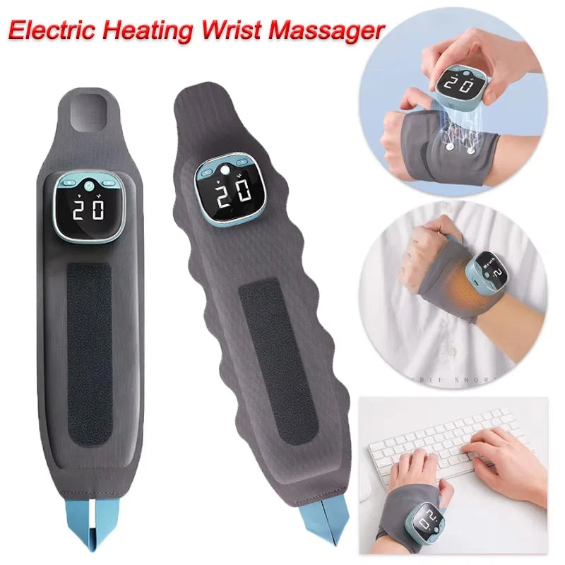 Electric Heating Wrist Massager – 5-Level Heat & Vibration Wrist Massager PLUSH