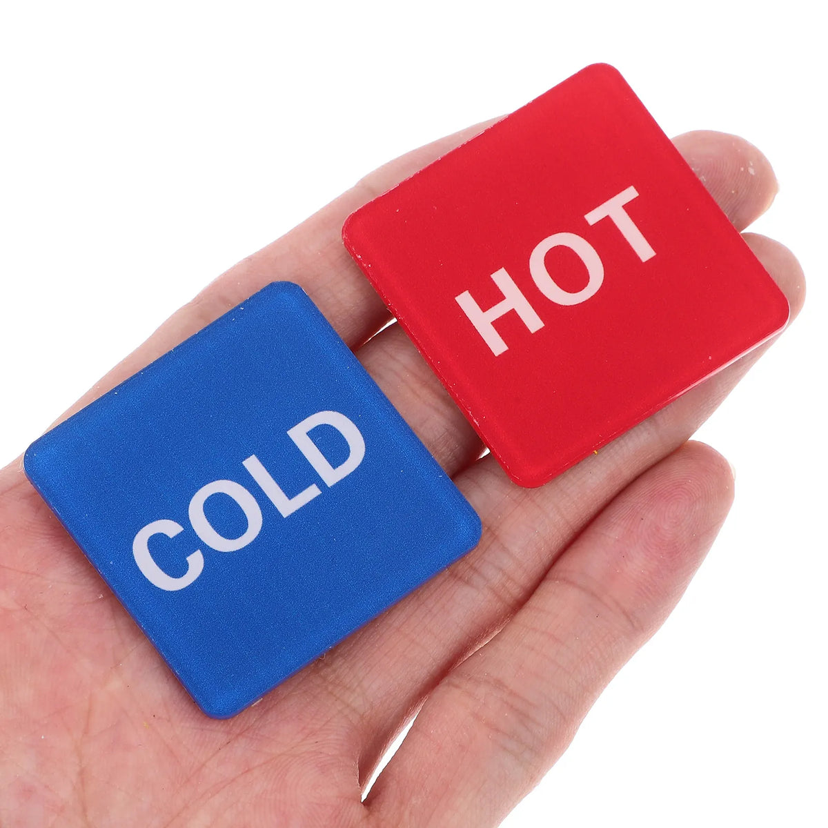 Hot & Cold Faucet Stickers – 6 Pairs Waterproof Acrylic Labels Faucet Label Stickers PLUSH
