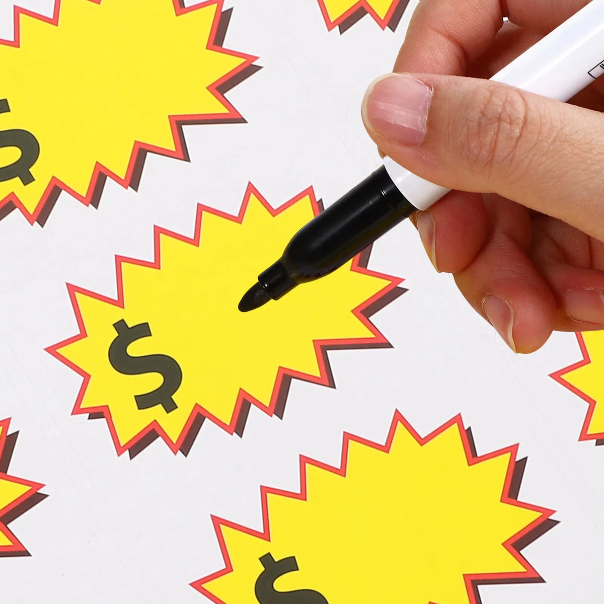 Blank Price Sticker Labels 10 Sheets Waterproof PP Peel & Stick Price Sticker Labels PLUSH