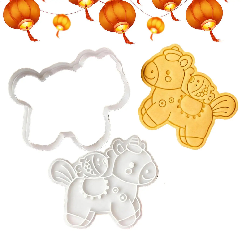 2026 Year of the Horse Cookie Cutter – DIY Fondant Mold Cookie Cutter Mold PLUSH