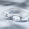 Waterproof Swimming Goggles | Big Frame, Anti-Fog, 3D Fit Swimming Goggles PLUSH White