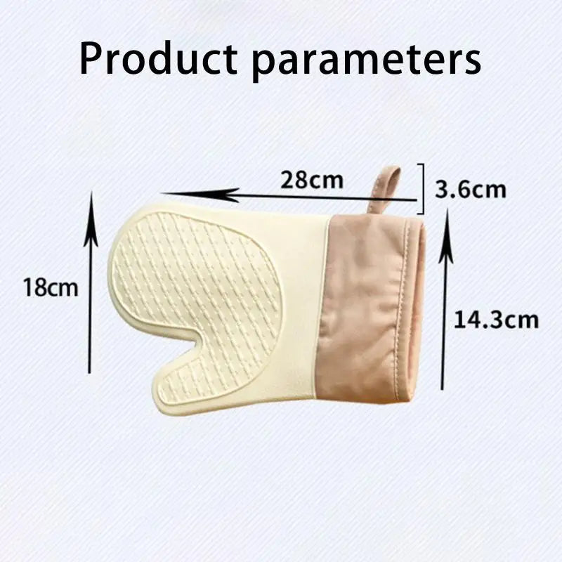 Silicone Oven Gloves Non-Slip Heat Resistant Kitchen Mitts Silicone Oven Mitts PLUSH