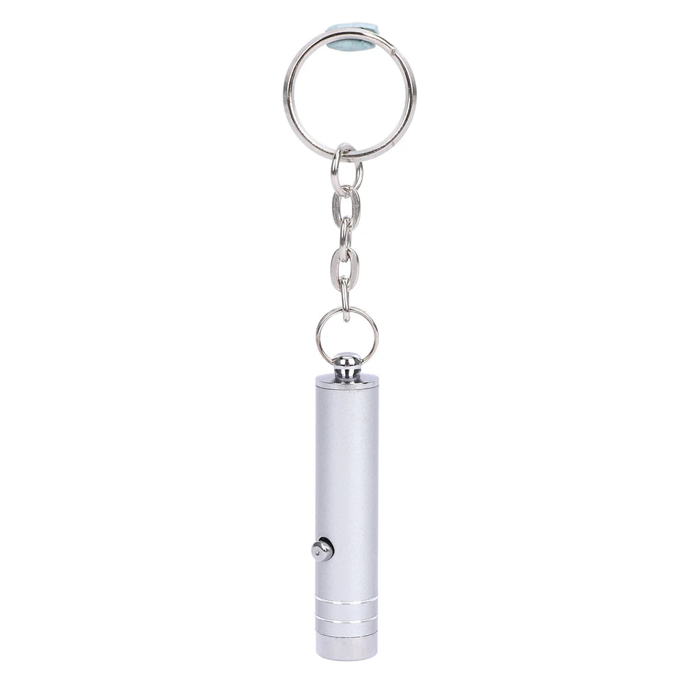 UV LED Keychain Flashlight – Counterfeit Money Detector Torch UV Keychain Flashlight PLUSH silver