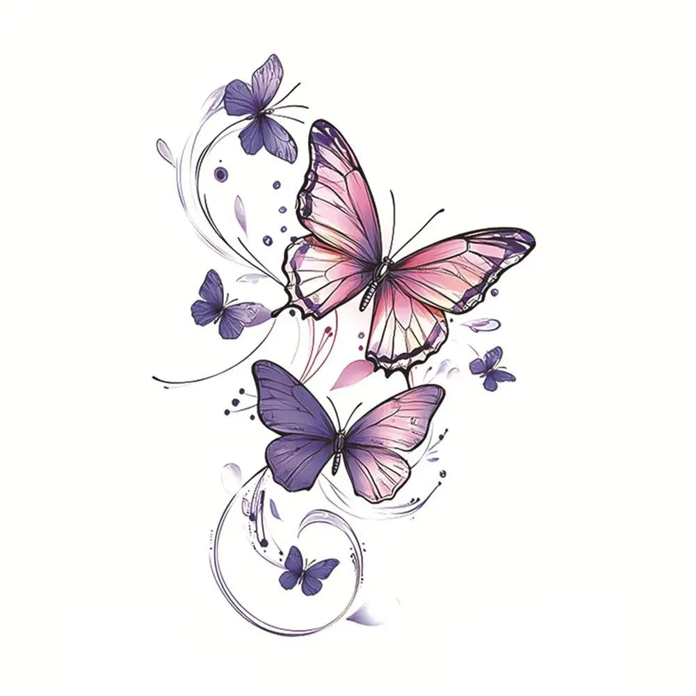Colorful Butterfly Temporary Tattoo Stickers – Men & Women Temporary Tattoo Sticker PLUSH J CN