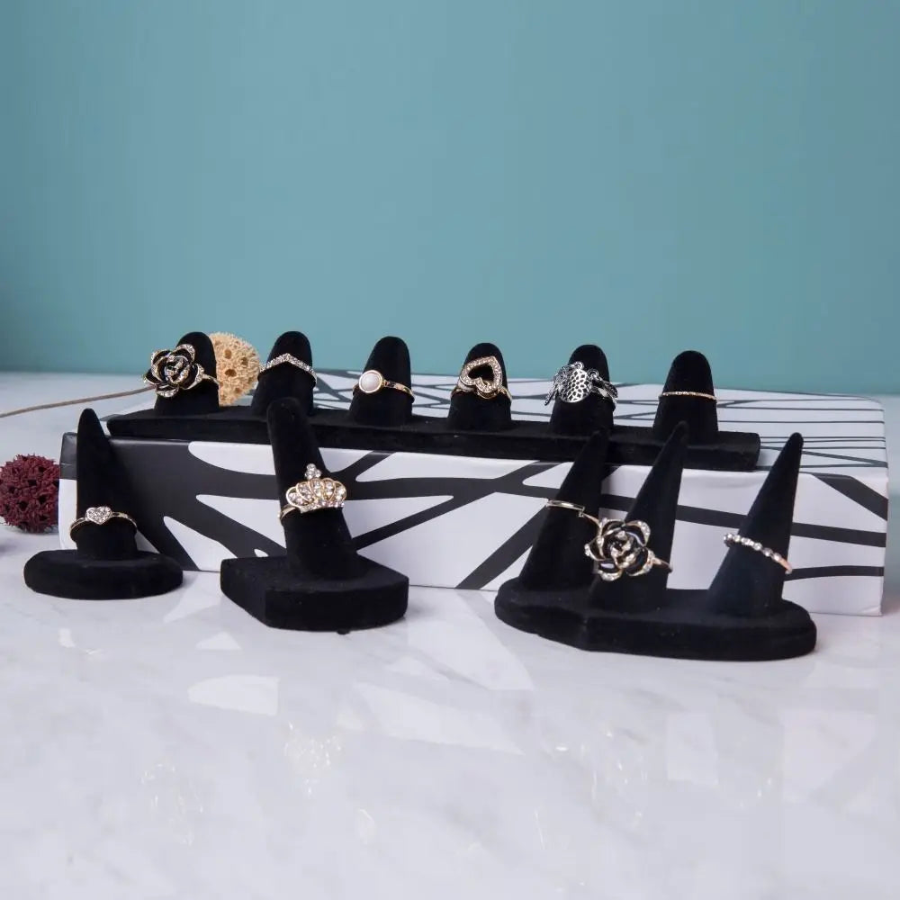 Velvet Ring Display Stand – Multi-Style Jewelry Holder Jewelry Display Stand PLUSH