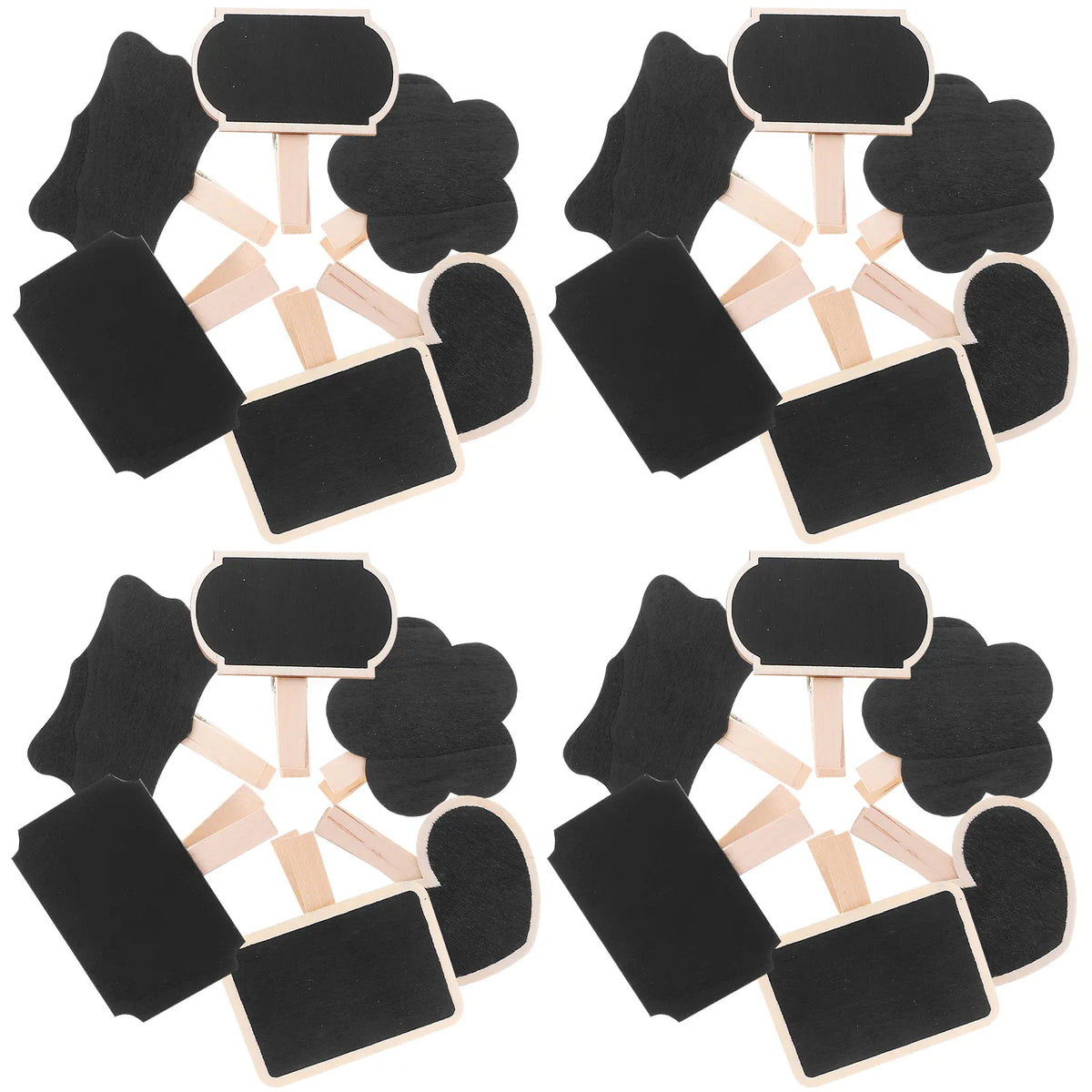30pcs Wood Mini Chalkboard Clips – Reusable Blackboard Signs Chalkboard Clip Signs PLUSH