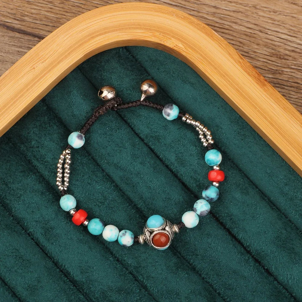 Tibetan Bohemian Beaded Bracelet – Colorful Ethnic Vintage Style Beaded Bracelet PLUSH Style 13