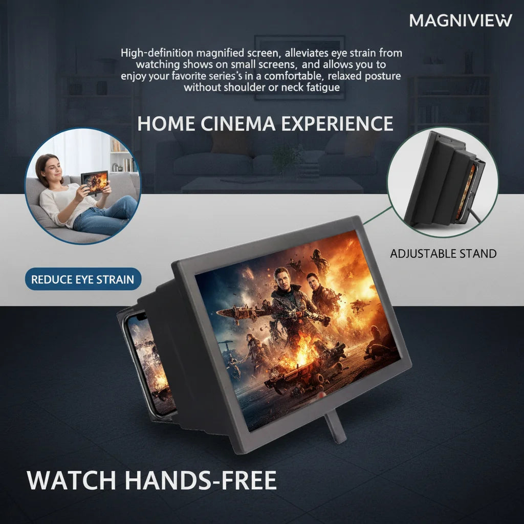 HD Phone Screen Magnifier – 3–4x Enlarger for Movies Phone Screen Magnifier PLUSH