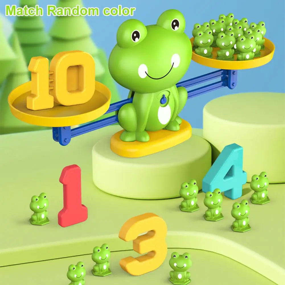 Frog Balance Scale Math Toy – Kids Addition & Subtraction Game Educational Math Toy PLUSH