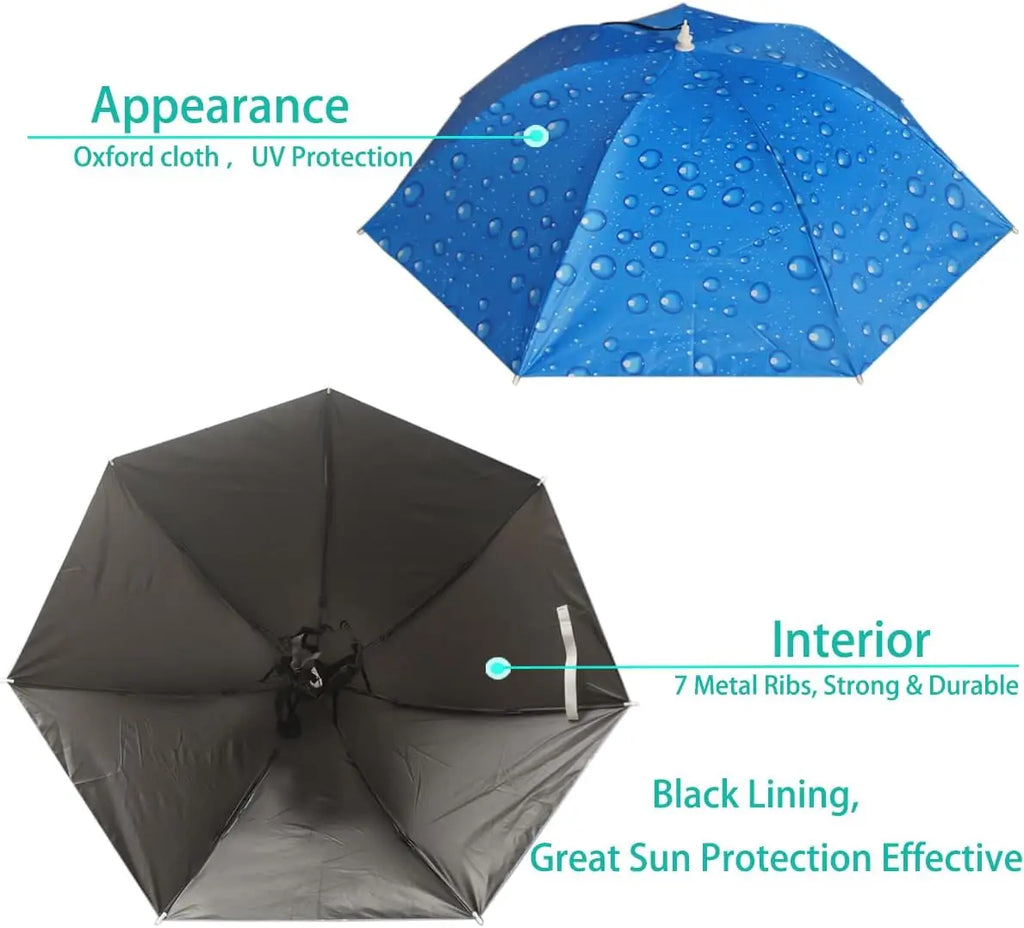 Double Layer Rainproof Umbrella Hat – Sun & Rain Protection Umbrella Hat PLUSH