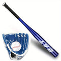Teen Baseball Training Set – 62cm Aluminum Bat & Glove Kit Baseball Training Set PLUSH Blue 3 in 1 set 62cm