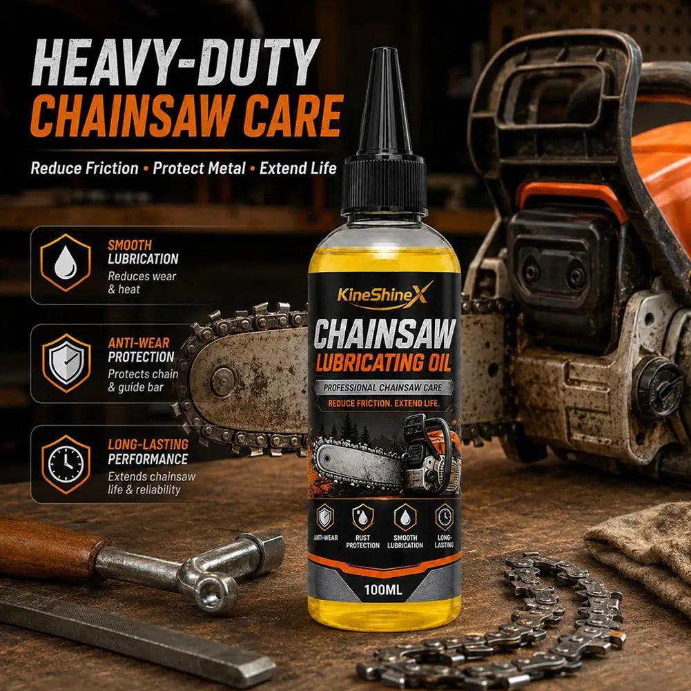 Chainsaw Chain Lubricant Oil – Rust & Wear Resistant 100ml Chainsaw Chain Oil PLUSH