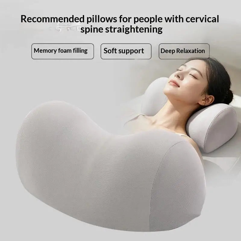 Memory Foam Neck Support Pillow – Ergonomic U-Shape Sleep Memory Foam Pillow PLUSH Gray