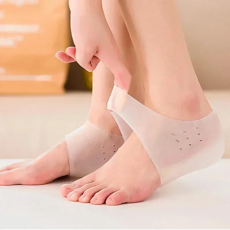 Invisible Height Increase Silicone Gel Heel Pads – Unisex Heel Lift Insoles PLUSH
