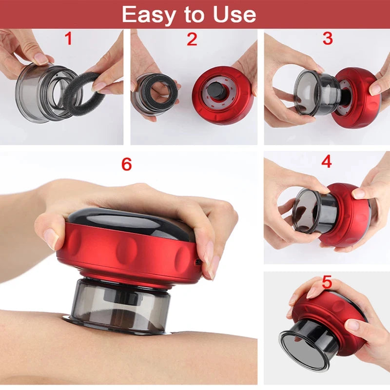 Smart Electric Heated Cupping Massager – Back, Neck & Body Electric Cupping Massager PLUSH