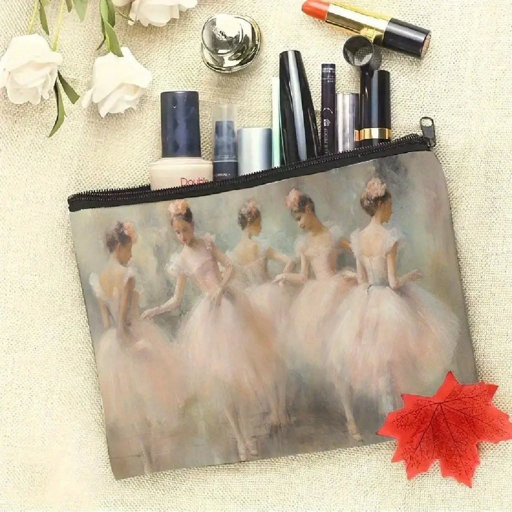 Ballet Makeup Bag – Women's Travel Zipper Cosmetic Pouch Travel Cosmetic Bag PLUSH