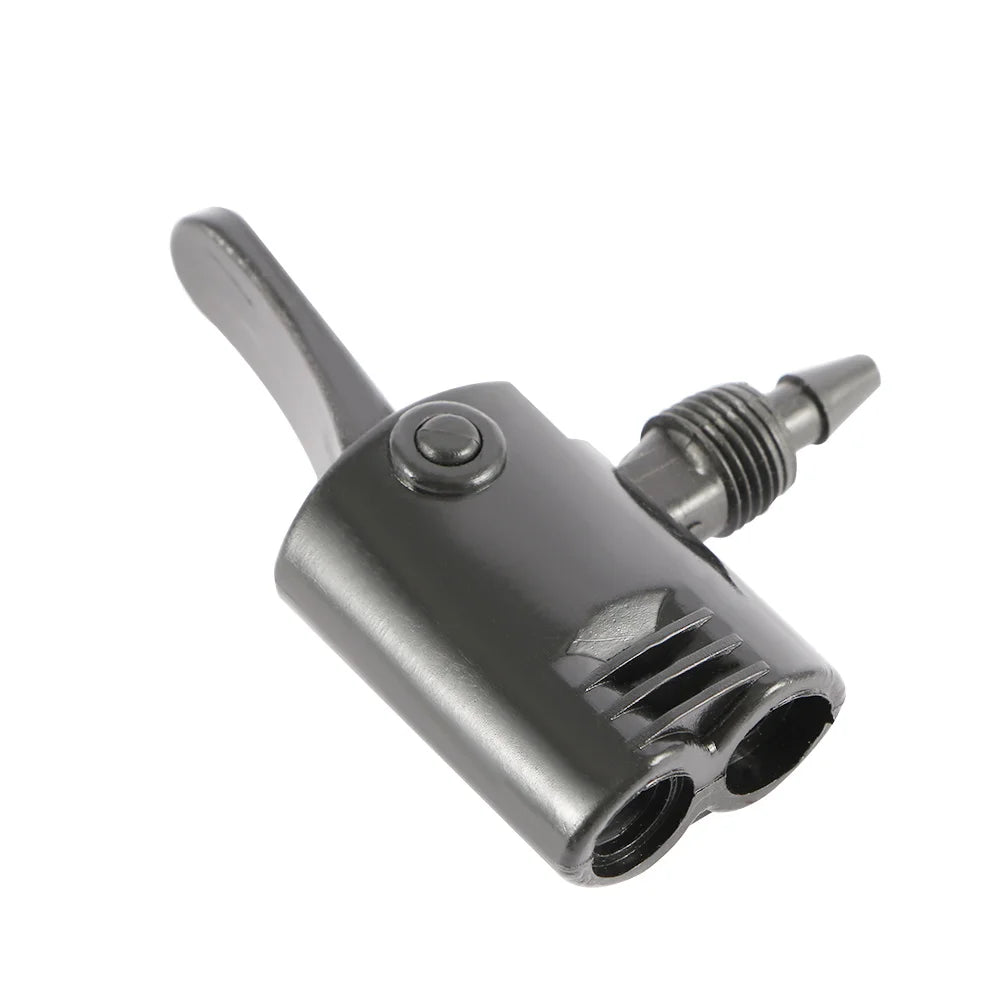 Presta & Schrader Dual Valve Bike Pump Adapter | Track Pump Head Bike Pump Adapter PLUSH black