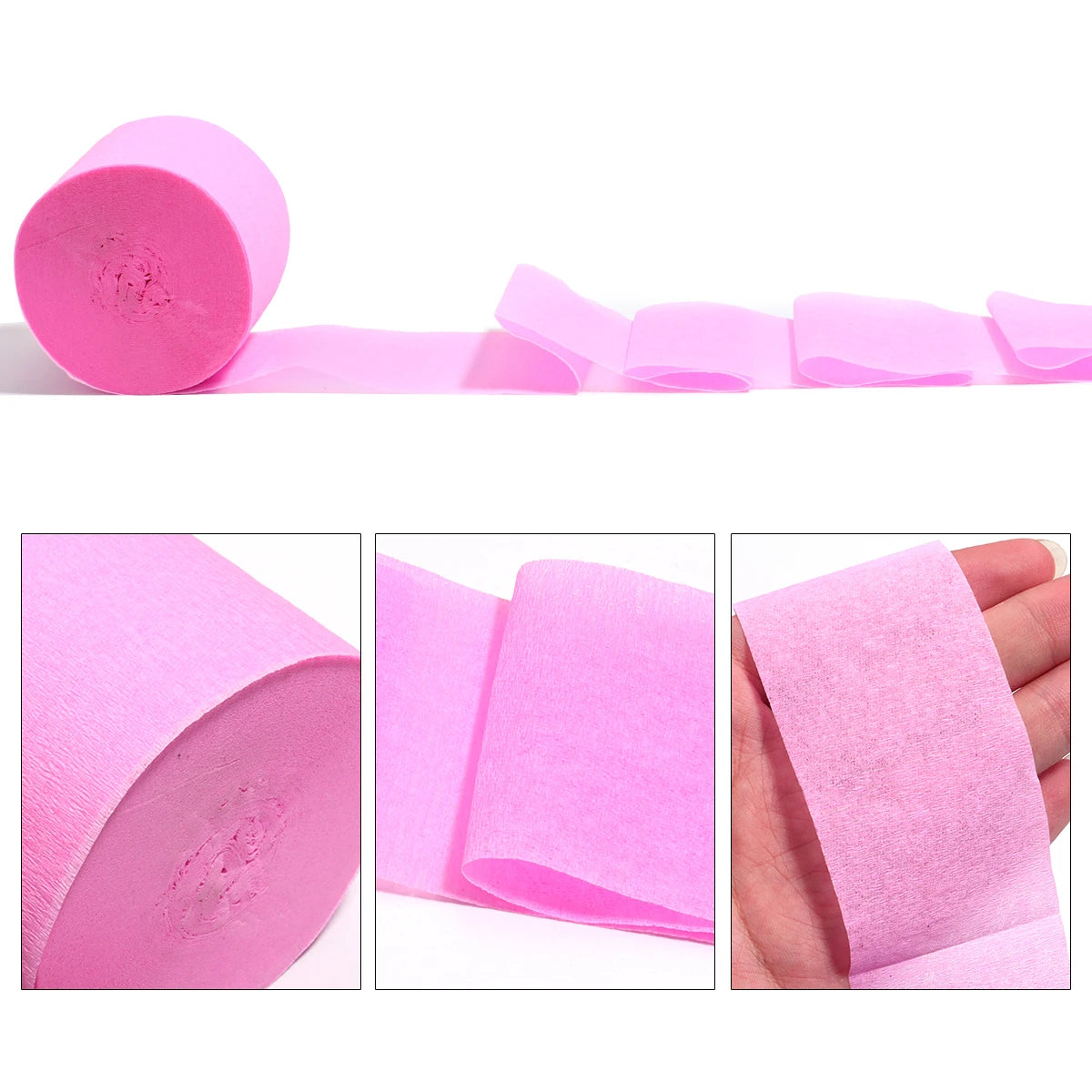 25m Colorful Crepe Paper Streamer Rolls – Party & Wedding Décor Party Streamer Rolls PLUSH