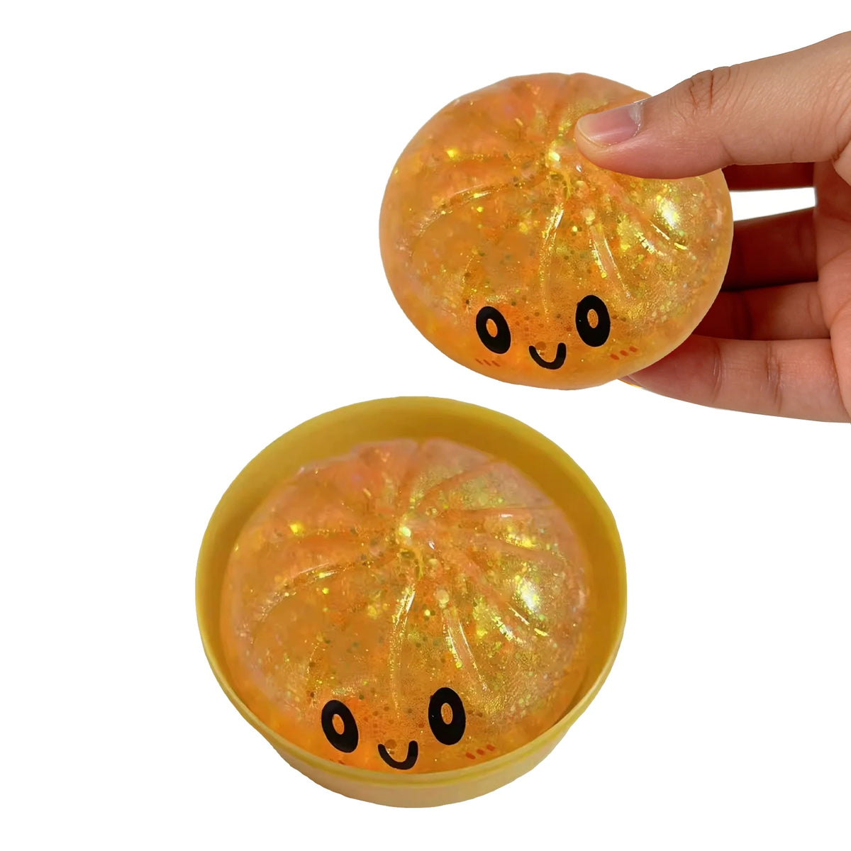 Gold Glitter Dumpling Squishy Toy – Slow Rising Fidget Toy Squishy Fidget Toy PLUSH C