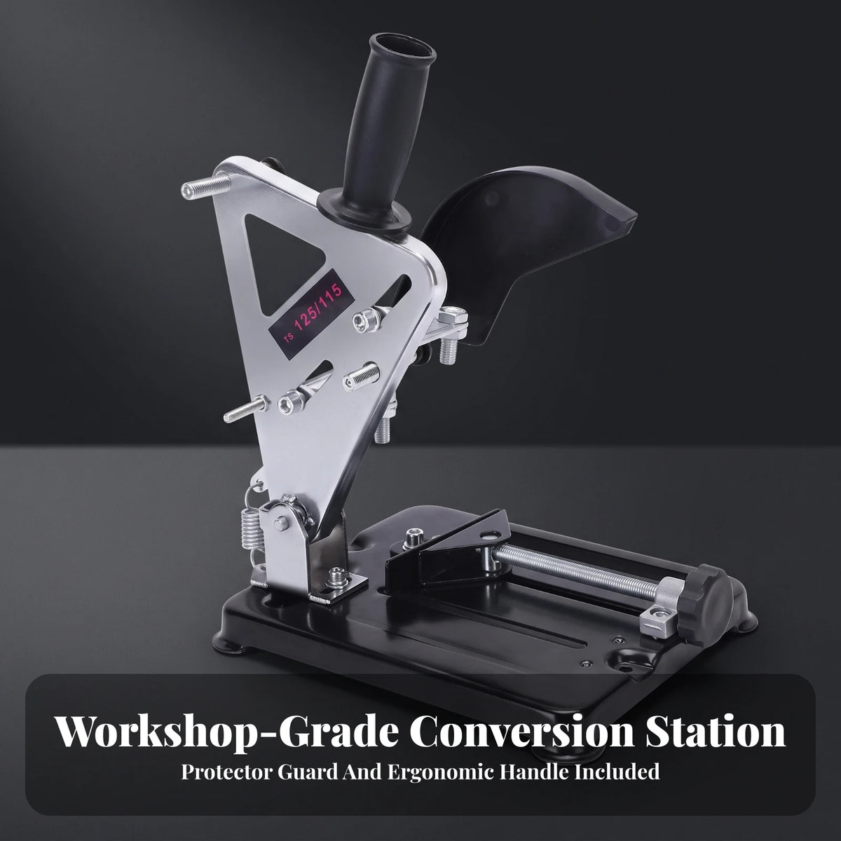 Sliding Angle Grinder Stand – Adjustable 45° with Safety Guard Angle Grinder Stand PLUSH