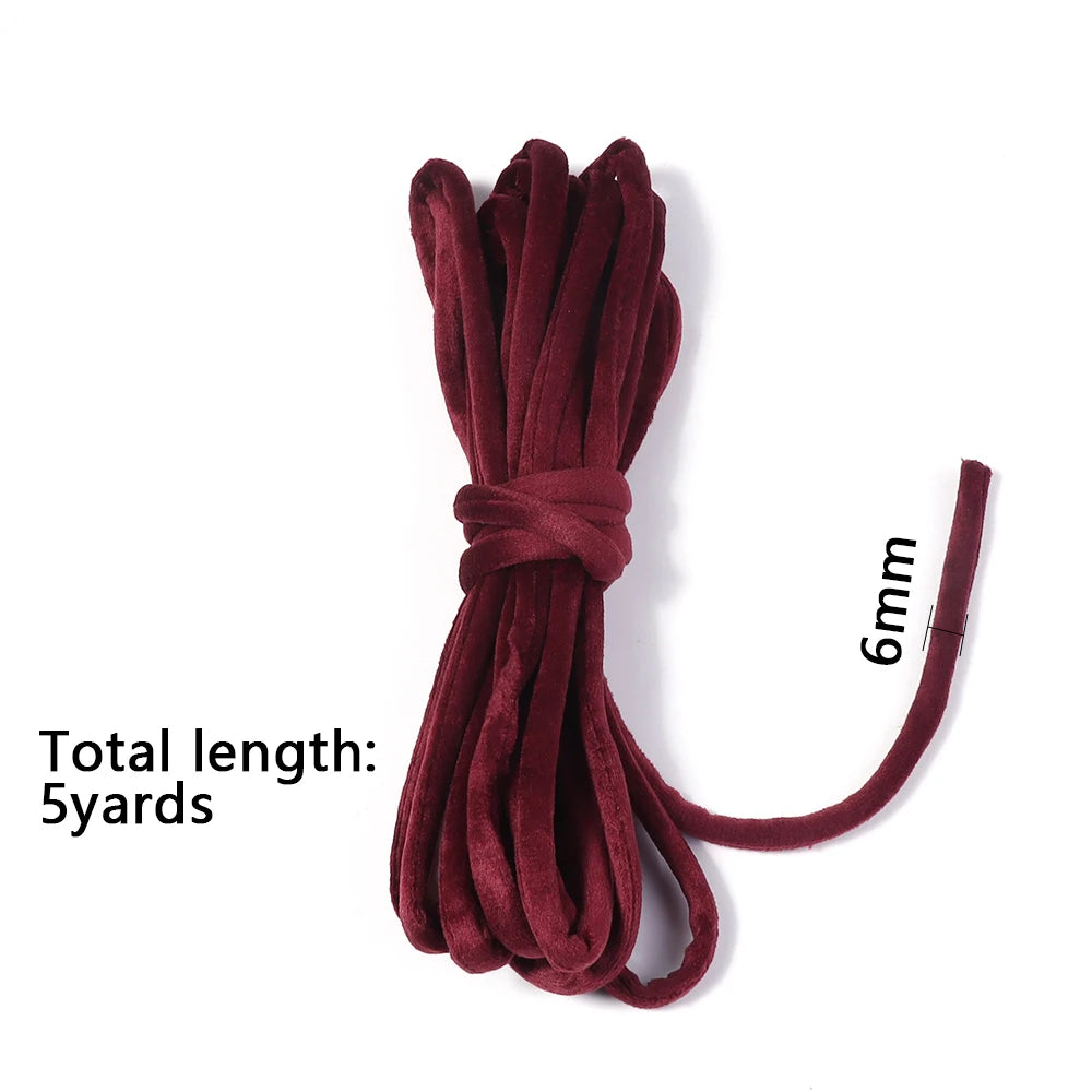 5 Yards Colorful Velvet Yarn Rope – Soft Thick DIY Craft Cord Craft Yarn Cord PLUSH