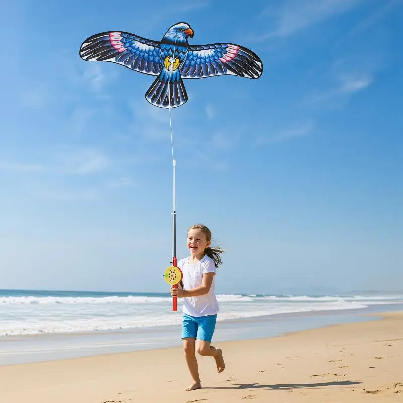 Cartoon Eagle Foldable Mini Kite for Kids – 50m Line & Handle Kids Outdoor Kite PLUSH
