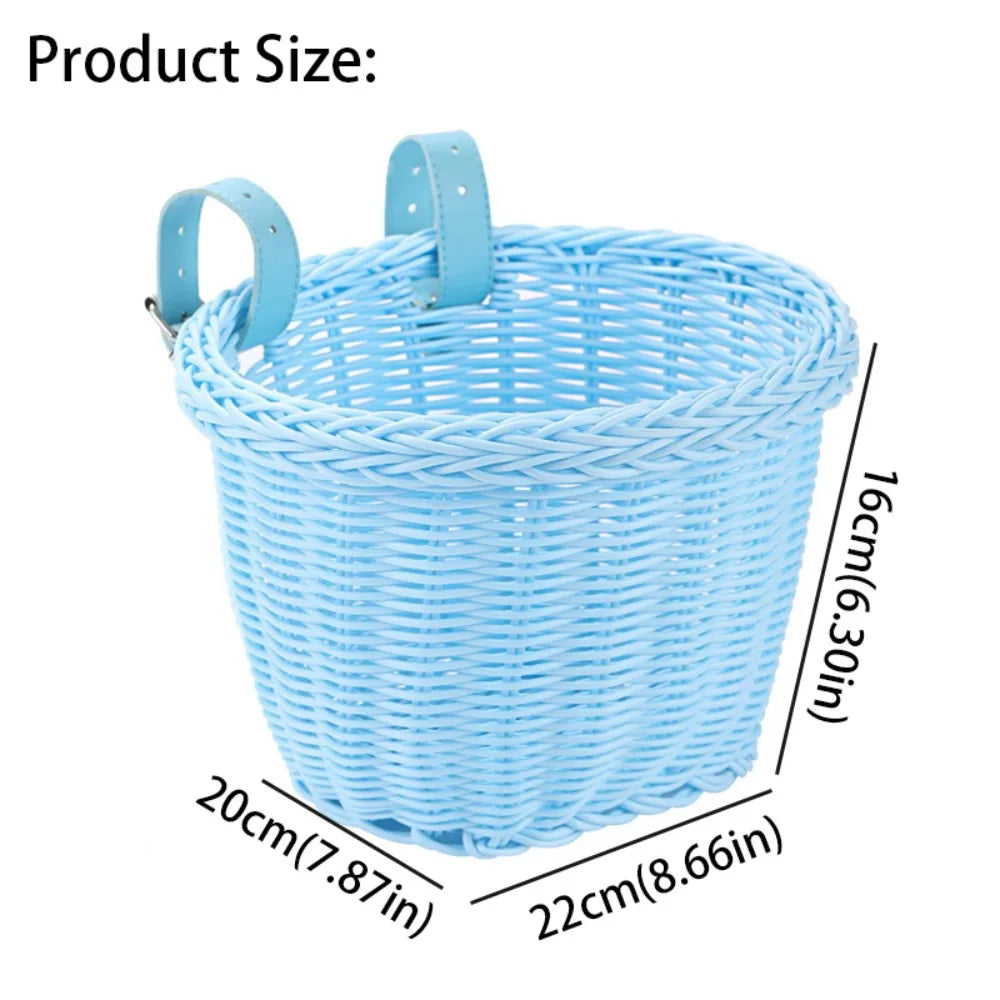 Waterproof Front Handlebar Bicycle Basket | Adjustable Straps Bicycle Handlebar Basket PLUSH Sky blue