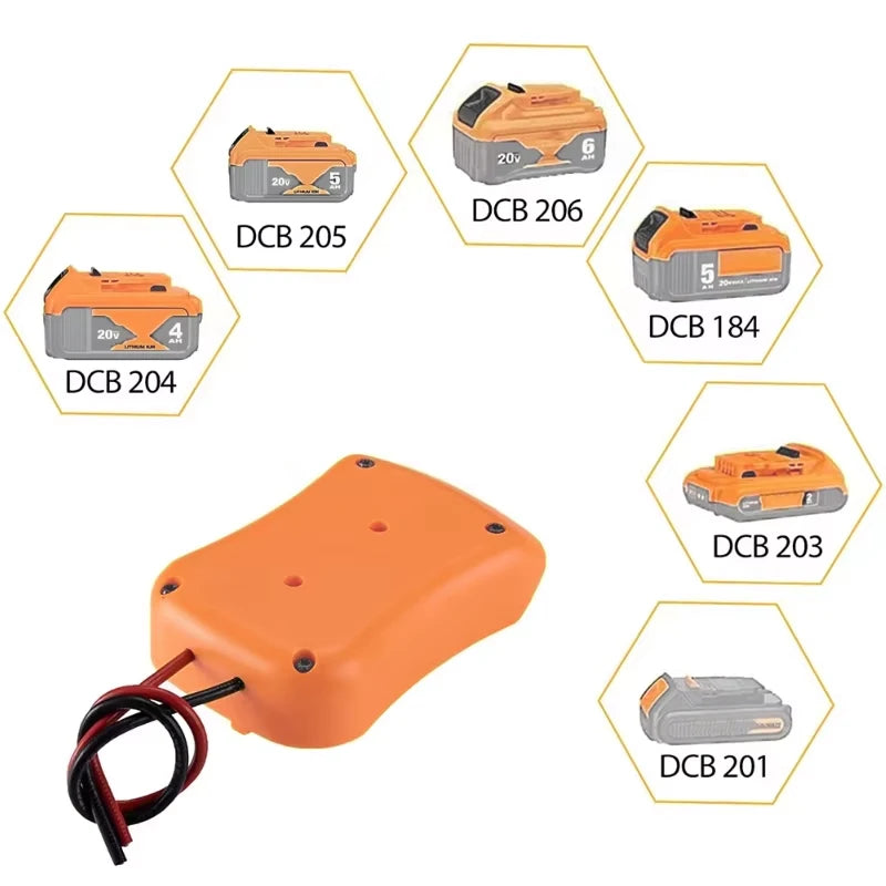 ZWINCKY 3/5pcs DeWalt 18V/20V Battery Adapter – 12AWG Connector Battery Adapter PLUSH