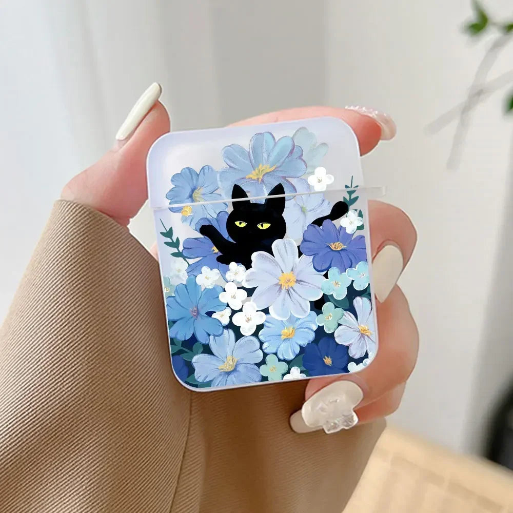 Van Gogh Cat AirPods Case – Retro Art Hard Cover All Models AirPods Case Cover PLUSH -9 for Airpods 1st 2nd