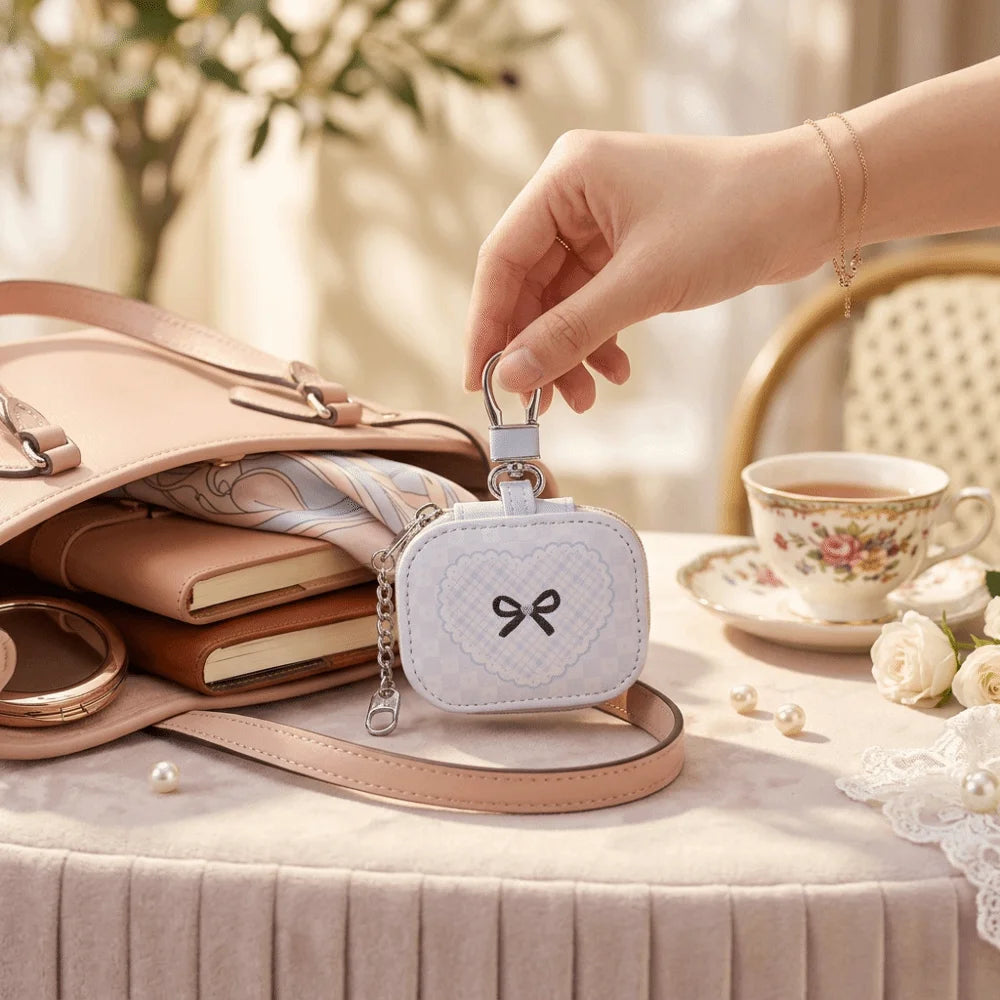 Cartoon Mini Key Pouch with Chain – Cute PU Leather Bag Mini Key Pouch PLUSH